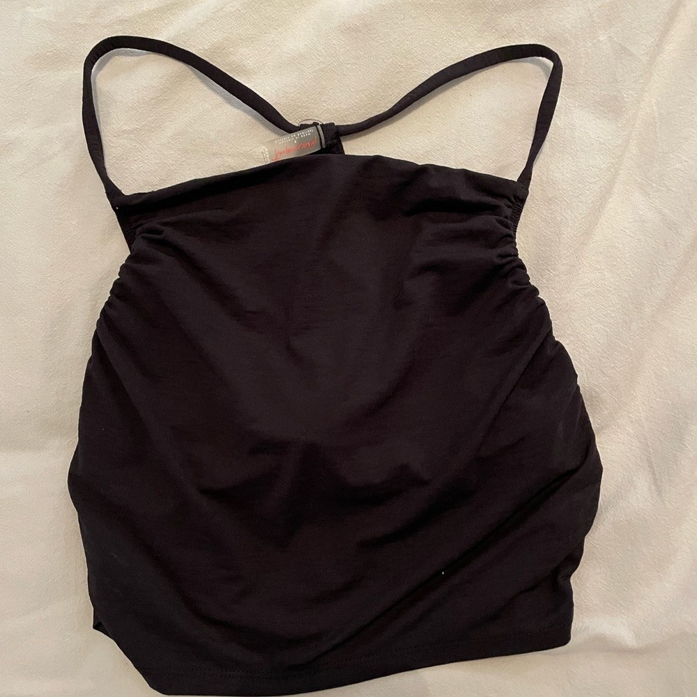 Free people movement cropped tank with open back